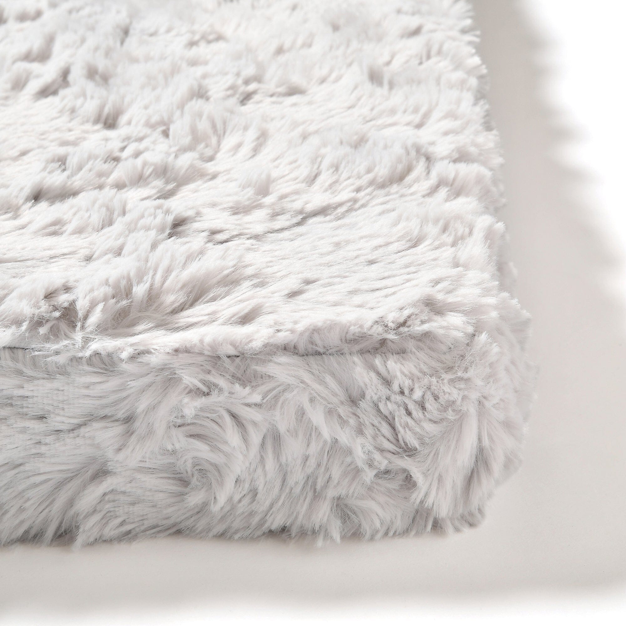 Ultra Plush Shaggy Area Rug 6.5x5 Feet - Soft Grey Fluffy Carpet for Living Room, Bedroom, Nursery - Non-Slip Comfortable Floor Mat for Home Decor
