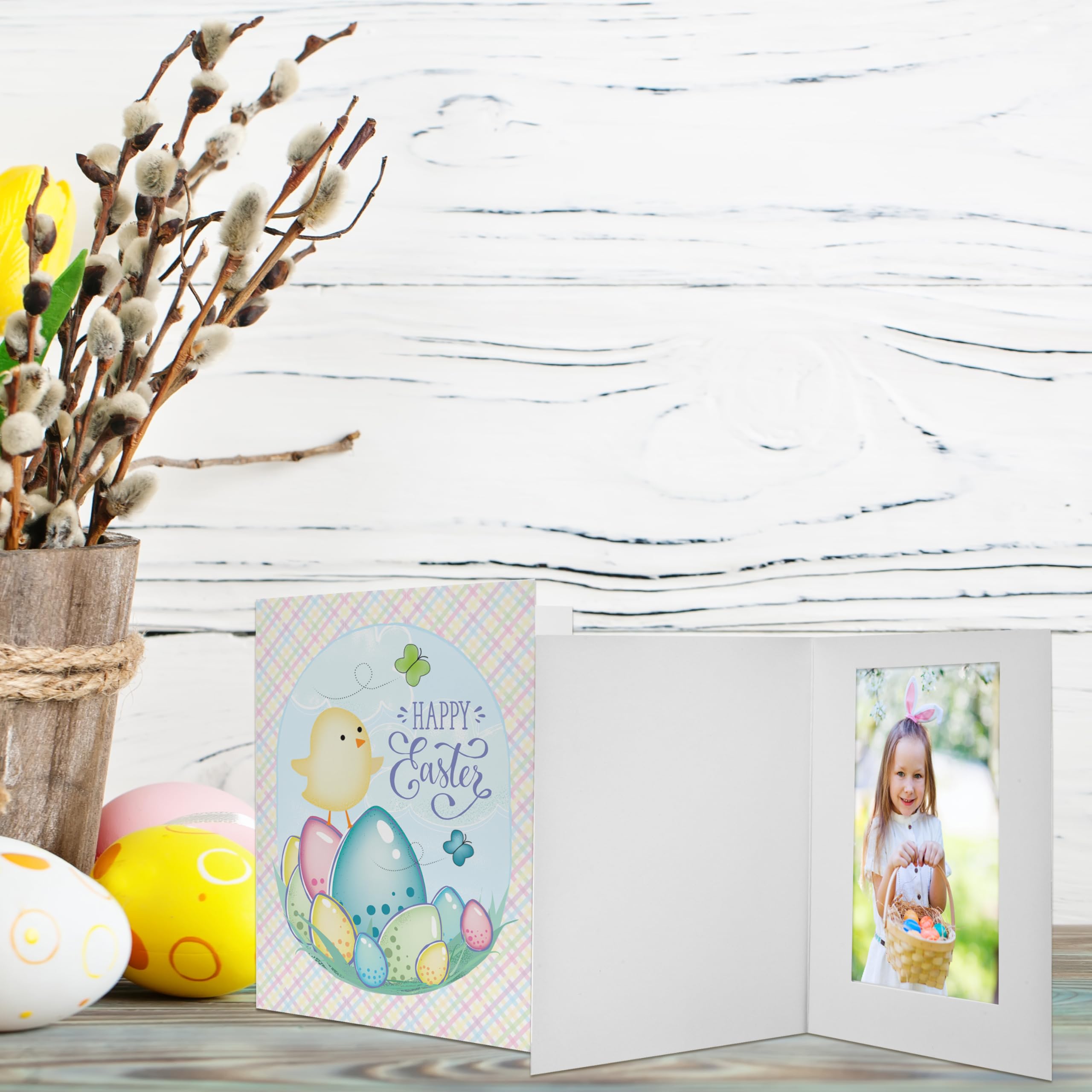 5x7 Easter Photo Frames - Pack of 100 Premium Cardboard Mounts for Scrapbooking, Greeting Cards & Wall Decor - Neil Enterprises Inc.