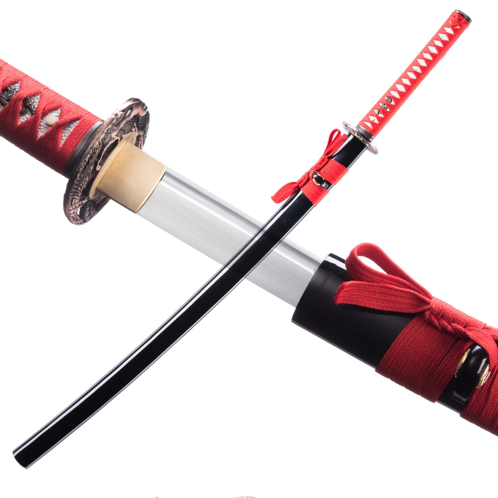 Authentic 1060 Steel Japanese Katana Sword - Real Samurai Katana for Training, Cosplay & Anime Enthusiasts - Perfect for Sasuke, Tanjiro & Ninja Themed Events