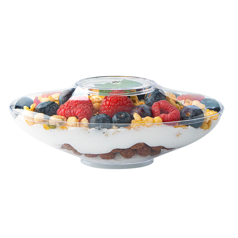 6 oz Clear Plastic Deli Containers with Lids - 100 Pack, Stackable Food Storage Containers (5.5