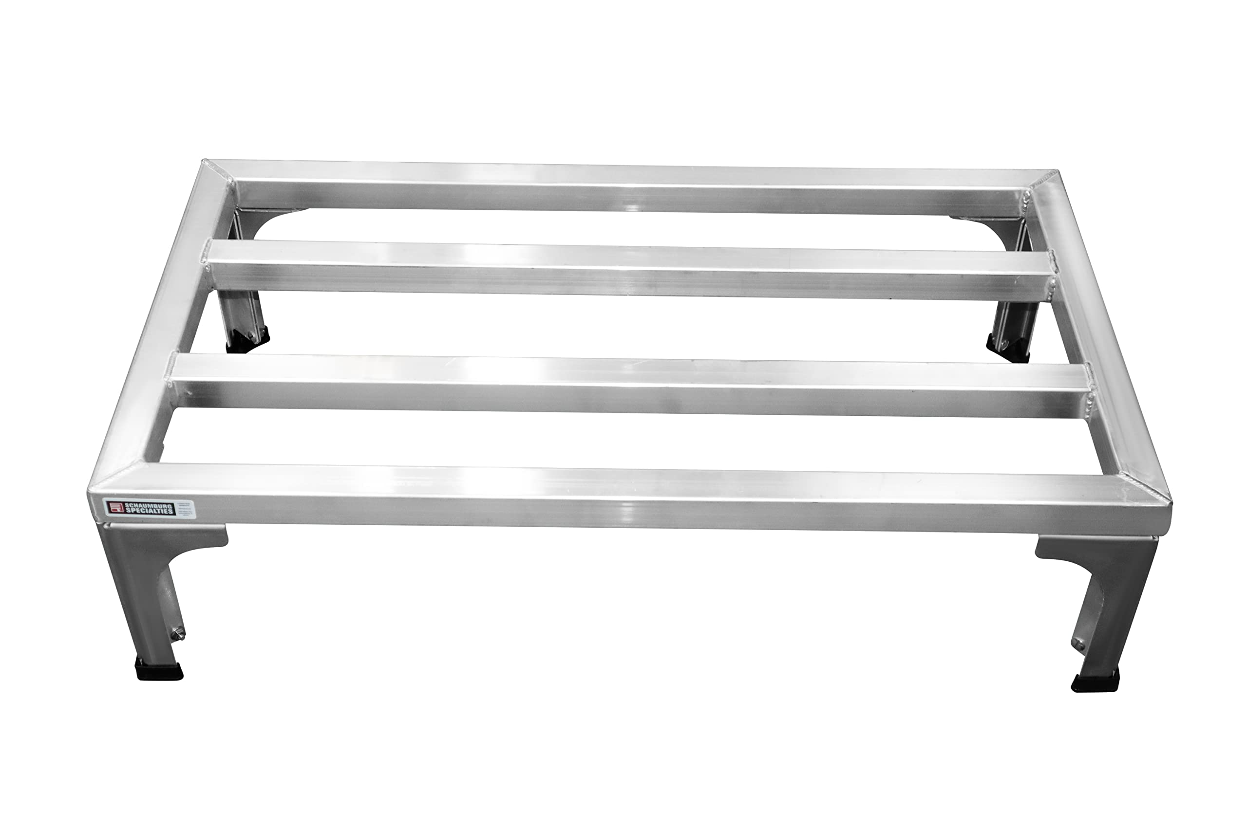 Heavy Duty Aluminum Dunnage Rack 20x36x7.5 Inch - Industrial Grade Storage Shelf for Warehouse, Restaurant & Commercial Kitchen - Perfect for Food Service, Retail Inventory and Workshop Organization