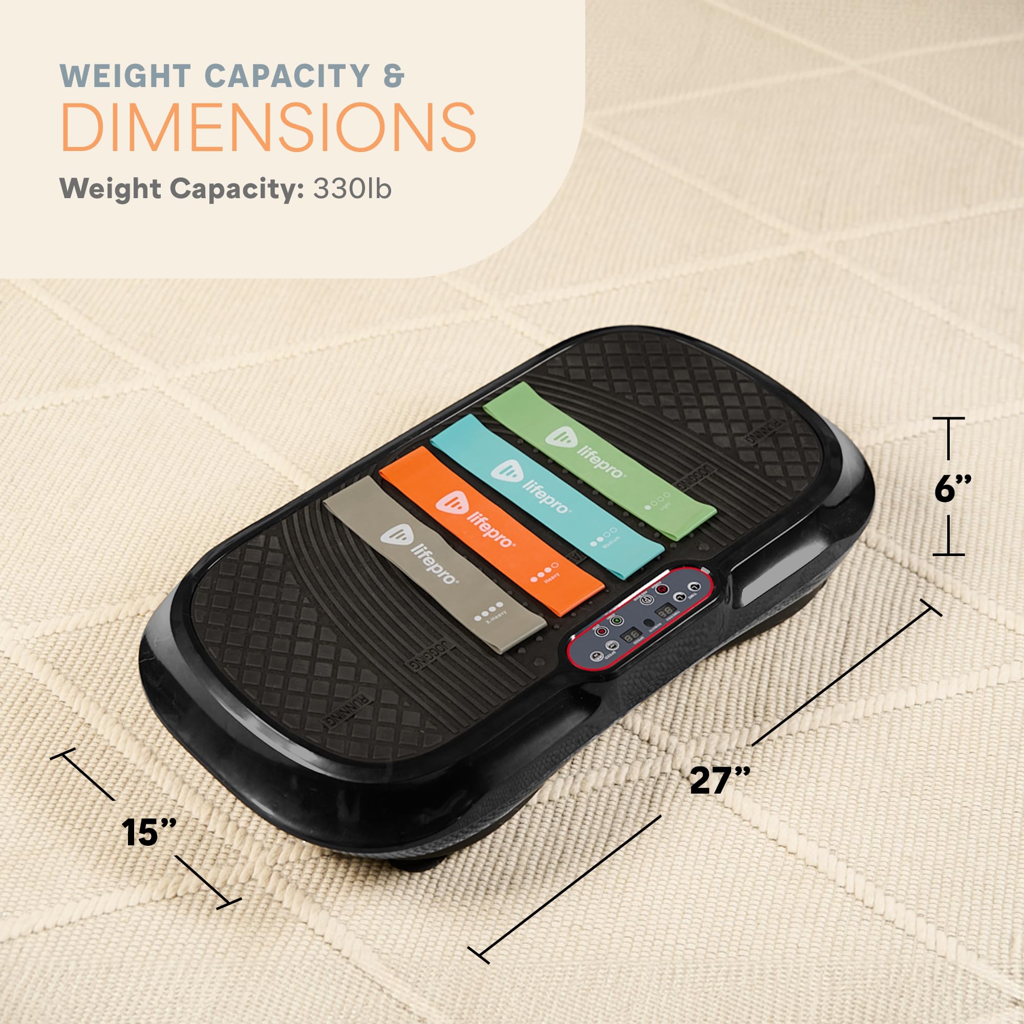 Lifepro Waver Vibration Plate Exercise Machine - High-Intensity Whole Body Vibration Platform for Muscle Activation, Strength Training & Fat Burning | Includes Resistance Bands | Perfect for Home Gym, Weight Loss & Recovery Workouts