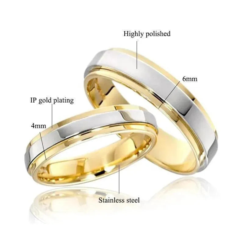 Elegant Wedding Rings for Women & Men - Sterling Silver & 14K Gold Bands - Perfect for Engagement, Proposal & Anniversary Gifts