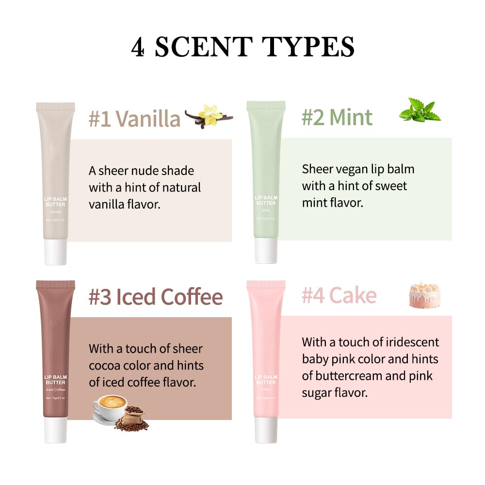 Natural Moisturizing Lip Balm for Dry Lips - Hydrating & Nourishing with Shea Butter & Vitamin E - Perfect for Summer, Winter & Daily Lip Care