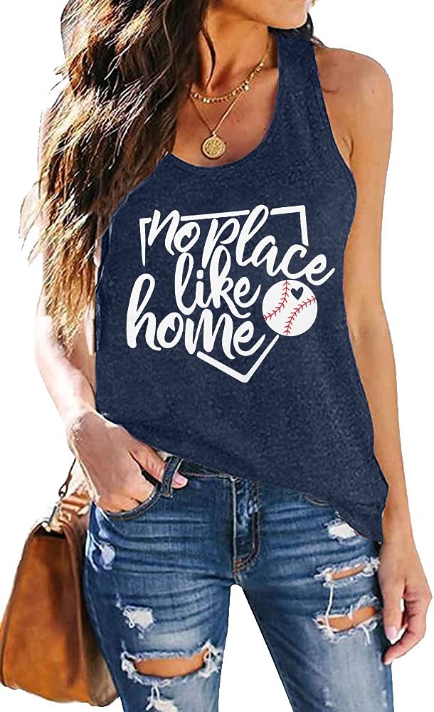 Women's Baseball Mom Tank Top - Funny Softball Graphic Tee Sleeveless Shirt for Summer | Perfect for Games, Practice & Casual Wear