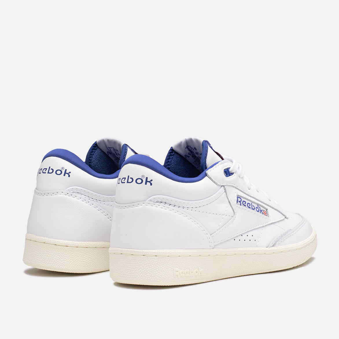 CLUB C MID II VINTAGE Sneakers - White & Cobalt Blue Retro Basketball Shoes for Men | Perfect for Casual Wear, Street Style & Vintage Fashion