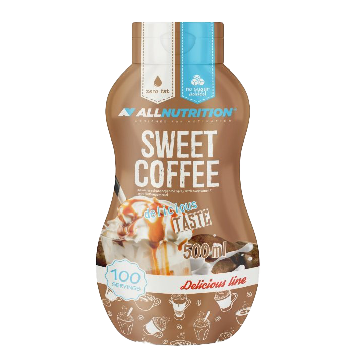 Allnutrition Sweet Sauce for Coffee & Desserts - 500ml Bottle | Perfect for Flavoring Coffee, Smoothies, Pancakes & Waffles