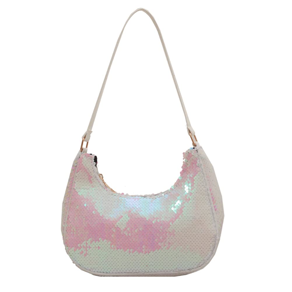 AIZHIYI Women's Color Changing Sequins Shoulder Handbag - Shiny Metallic Underarm Purse for Party, Night Out & Special Occasions