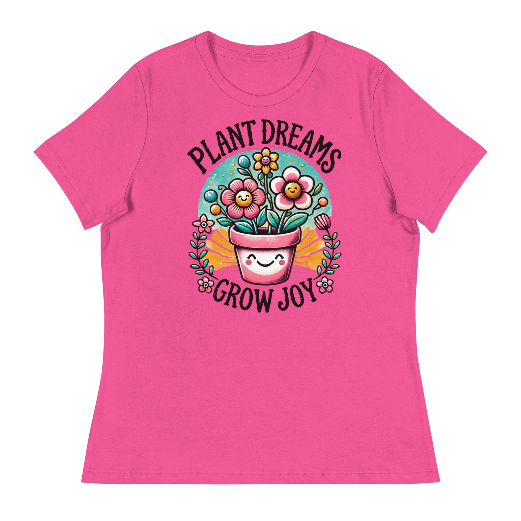 Plant Dreams Grow Joy T-Shirt - Inspirational Gardening Tee for Plant Lovers, Comfortable Cotton Shirt for Women & Men - Perfect for Gardening, Outdoor Activities & Casual Wear