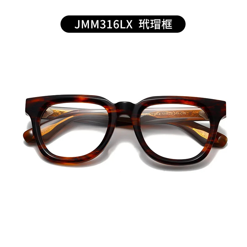Aror Unisex Full Rim Square Thick Acetate Eyeglasses 842316 - Stylish & Durable Glasses for Men & Women - Perfect for Reading, Work, and Everyday Fashion