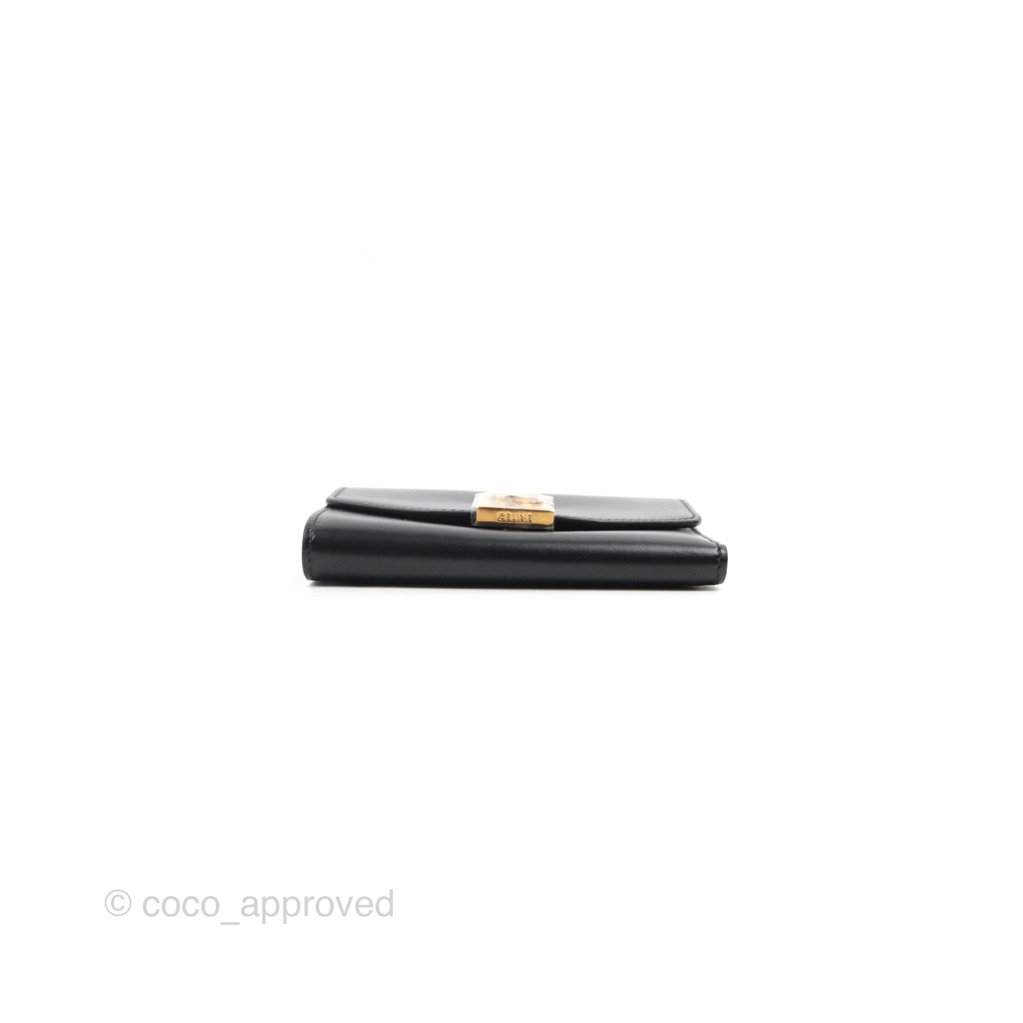 Celine C Wallet in Black with Gold Hardware - Luxury Women's Wallet for Everyday Use & Special Occasions