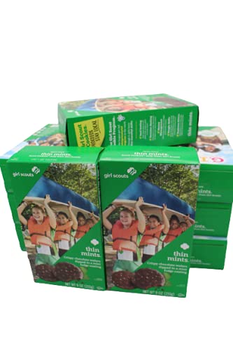 Organic Thin Mint Cookies by Girl Scouts – Handmade with Natural Ingredients, 9oz Each (Pack of 12) – Perfect for Snacking, Gifts & Fundraising Events