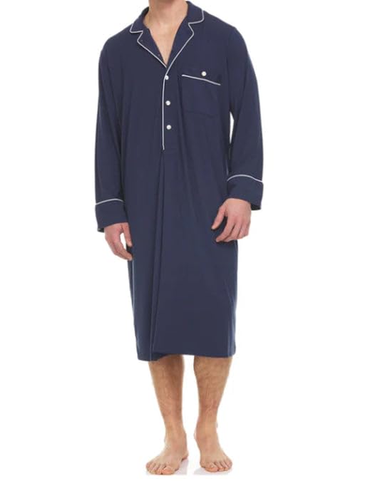 Soft Micro Modal Men's Nightshirt for Sleeping - Breathable & Comfortable Men's Nightgown - Loose Fit Sleep Shirt for Men - Perfect for Lounge & Bedtime Relaxation