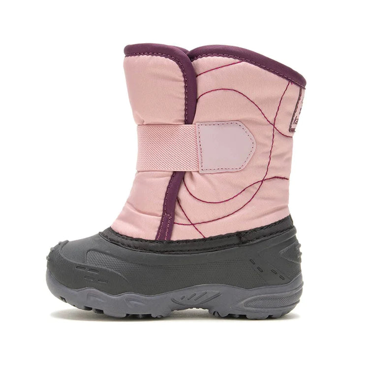 Kamik Light Pink Snowbug 5 Toddler Boots - Waterproof Winter Snow Boots for Girls & Boys - Warm Insulated Kids Booties for Cold Weather Play & Outdoor Activities
