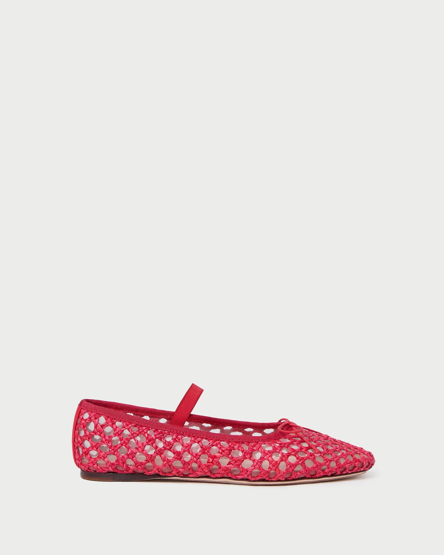 Leonie Red Crochet Ballet Flats for Women - Comfortable Handmade Knit Summer Shoes | Perfect for Beach, Vacation & Casual Outfits