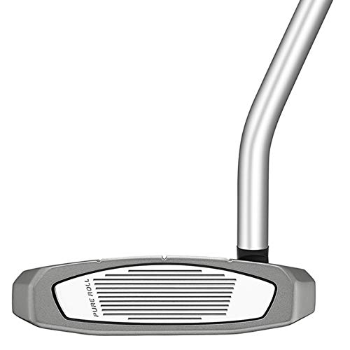 TaylorMade Spider S Putter - Platinum/White Single Bend Golf Club | High-Performance Mallet Putter for Precision Putting | Perfect for Golfers Seeking Accuracy on the Greens