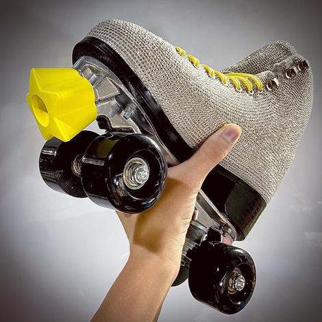 RollerStuff Twinkle Toes Bolt-On Toe Stops - Starry Night Yellow for Roller Skates - Perfect for Roller Derby, Artistic Skating & Outdoor Rollerblading