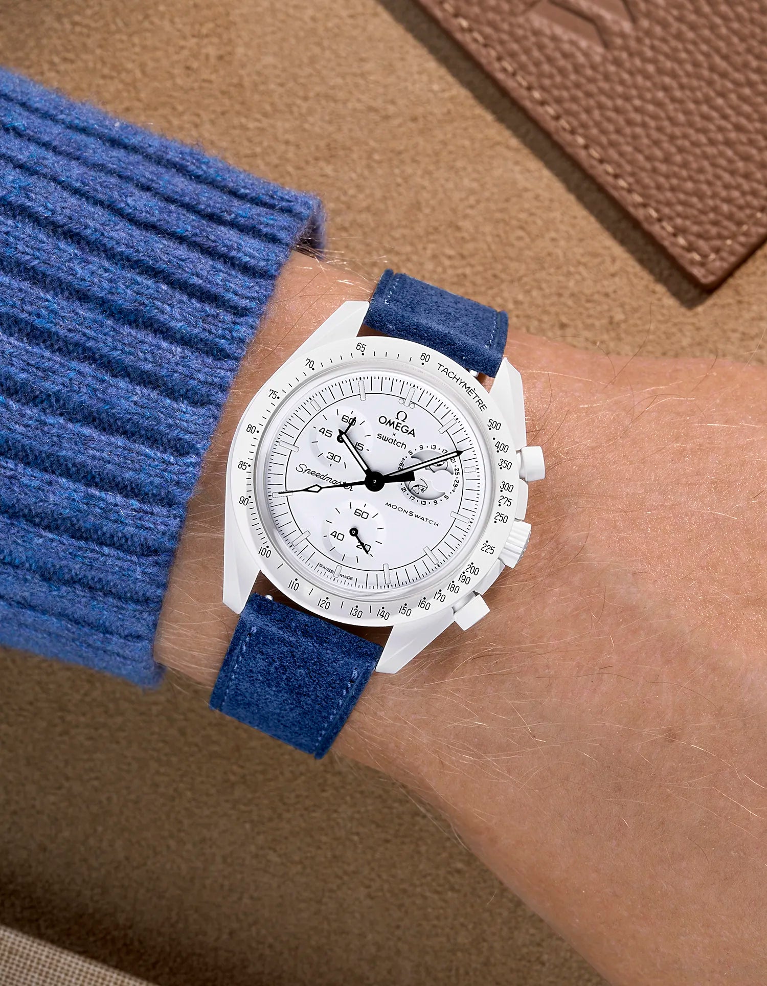Omega X Swatch Mission to the Moonphase Full Moon Genuine Leather Watch Straps - Replacement Band for Moon Watch - Perfect for Dress Watches, Casual Wear & Space-Themed Collections