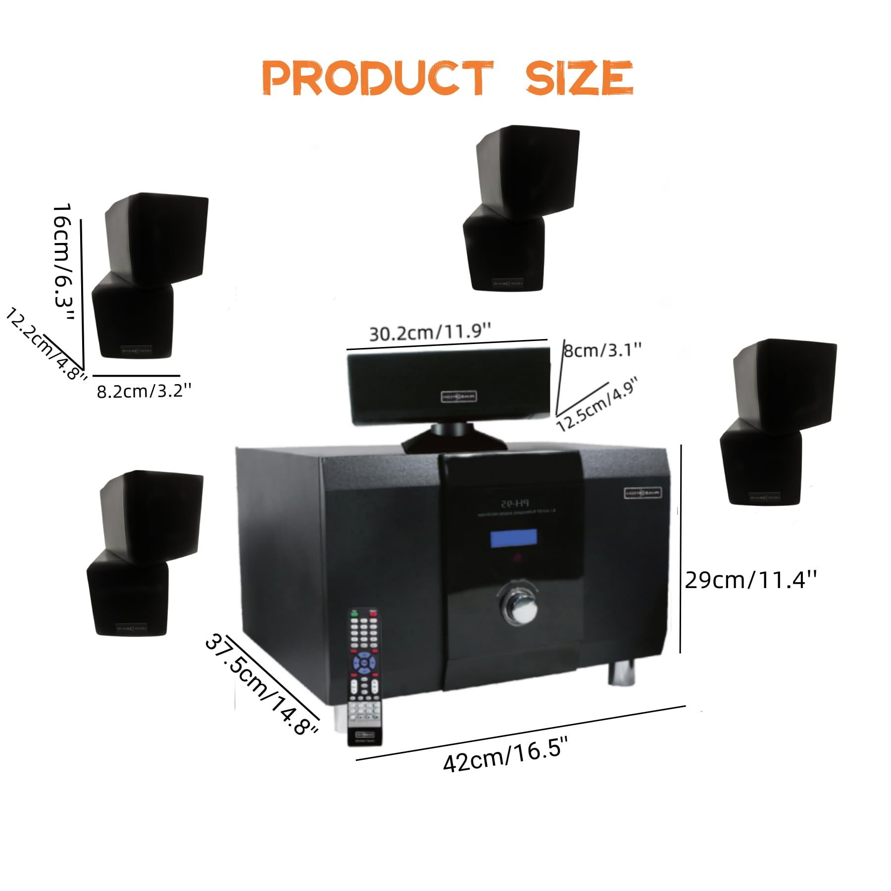 5.1 Channel Home Theater Sound System with 10