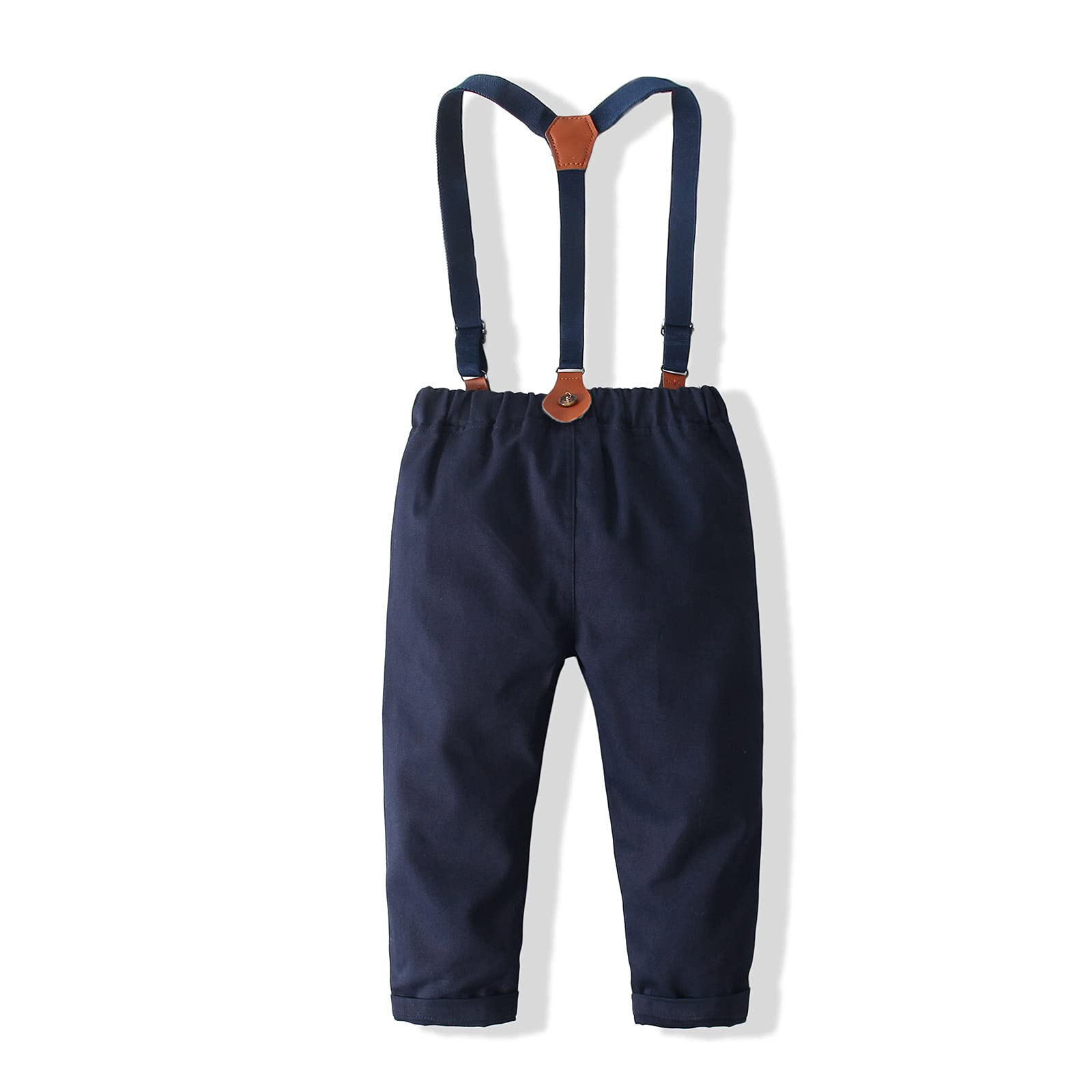 Gentleman Baby Boy Suit with Bow Tie & Suspenders for Newborns - Photo Shoots & Special Occasions
