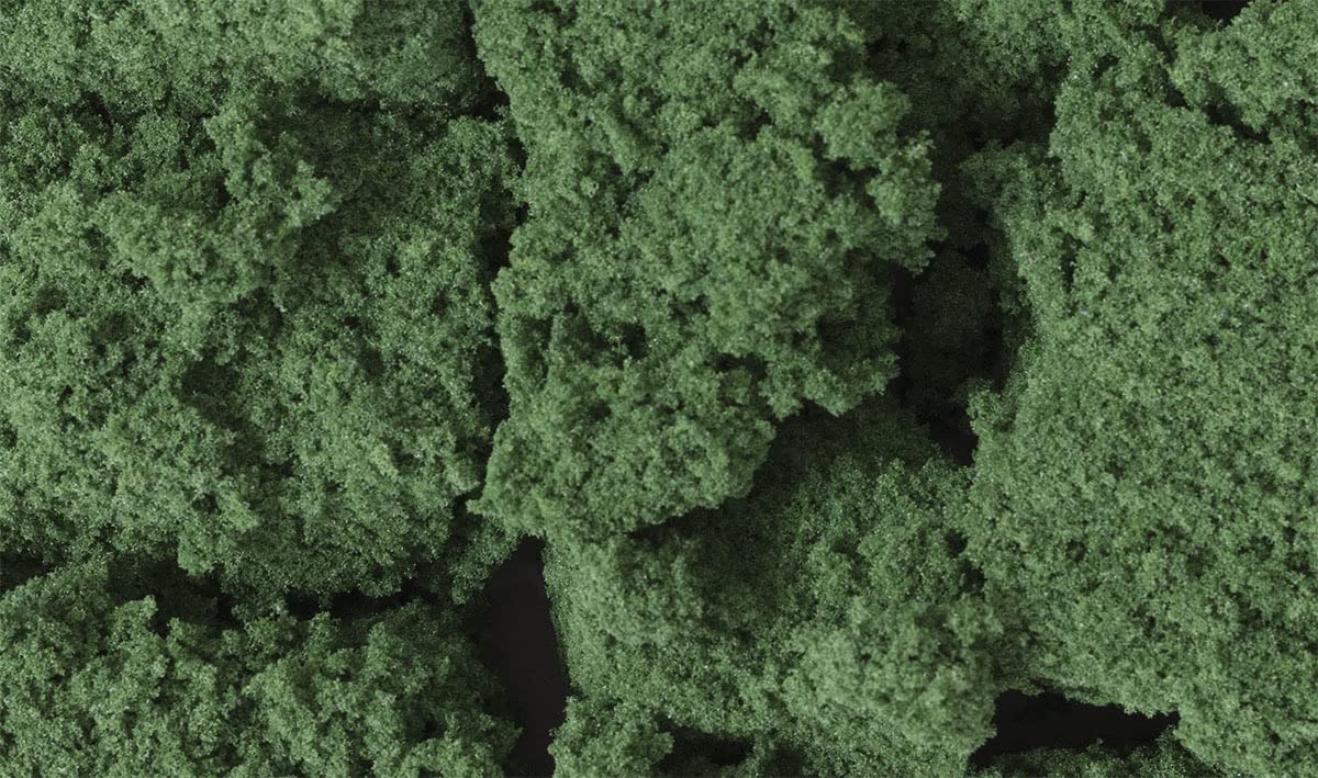 Dark Green Foliage Clusters for Model Train Scenery - Realistic Woodland Scenics Trees & Bushes for Dioramas, Railroad Layouts & Architectural Models
