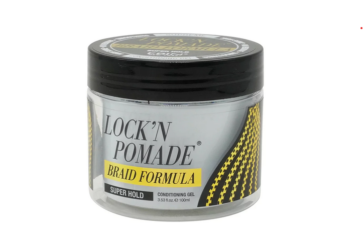 EBIN Lock'n Pomade Braid Formula - Supreme Super Hold Styling Gel for Men & Women (Black Top) - Perfect for Braids, Cornrows, Twist Outs & Protective Hairstyles