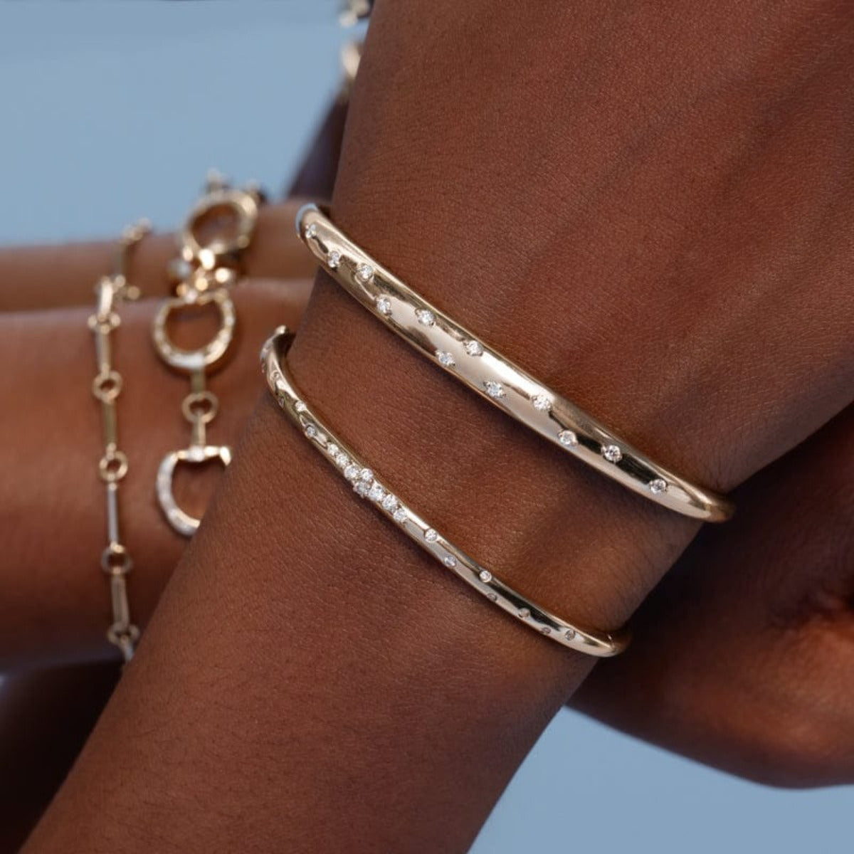 Elegant Diamond Stardust Bracelet for Women - 14K Gold Plated Cubic Zirconia Tennis Bracelet | Perfect for Weddings, Anniversaries & Special Occasions