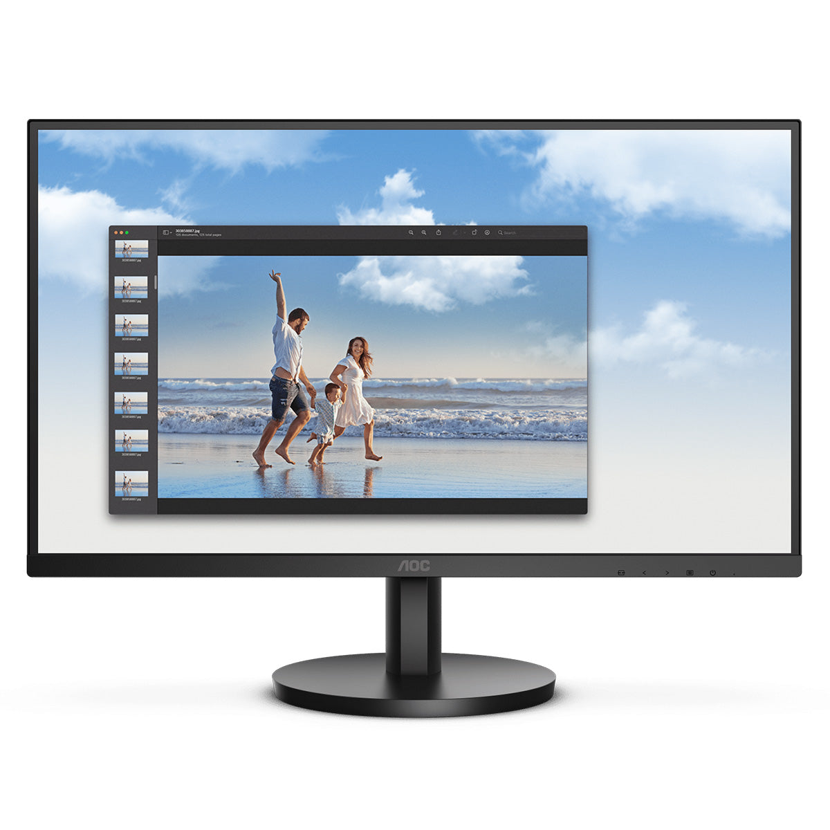 AOC 22B3HM 21.5 Inch Full HD VA Monitor with 75Hz Refresh Rate - Perfect for Home Office, Gaming, and Entertainment