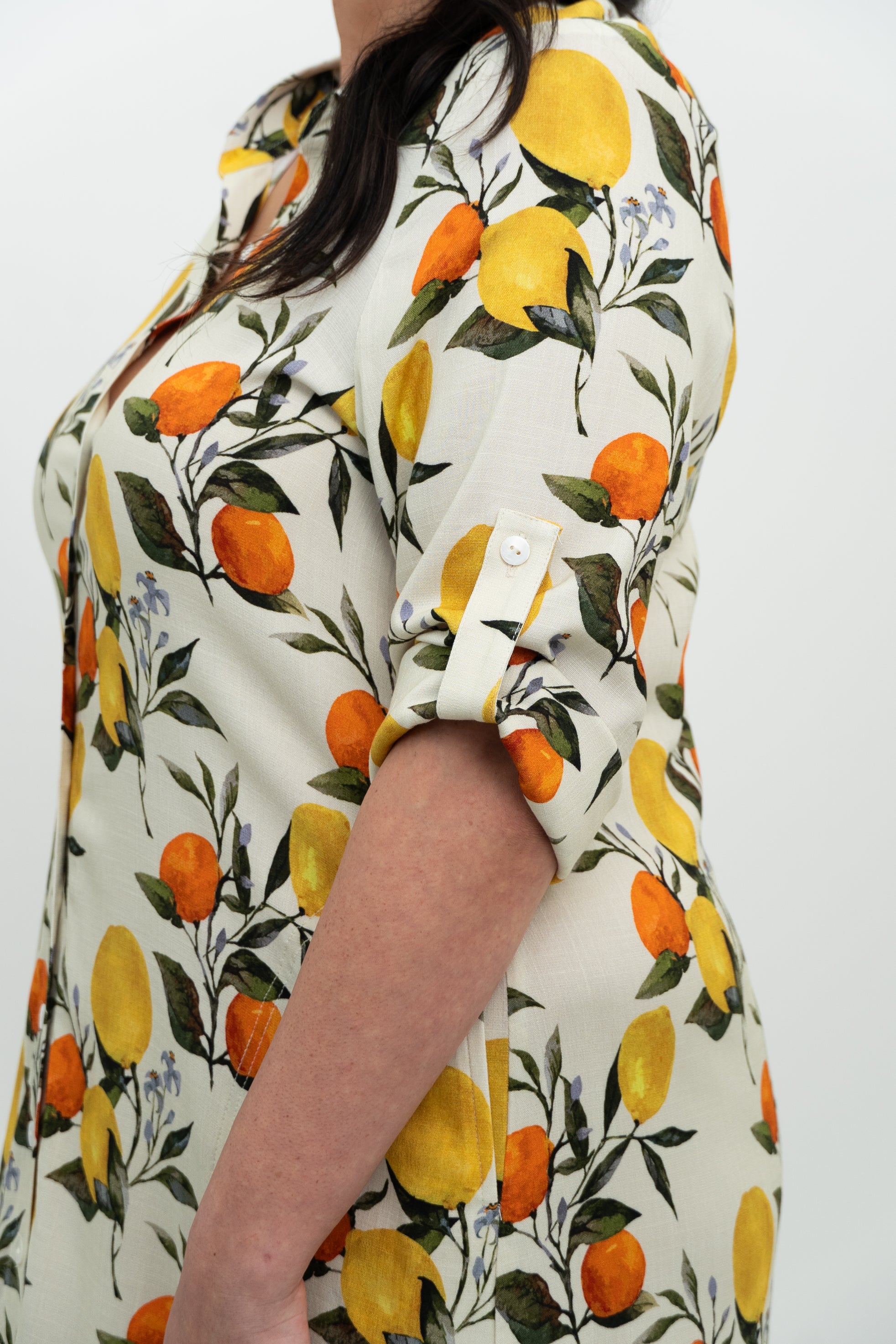 Jennifer Dress - Lemonade Color Linen Bamboo Blend Summer Dress for Women | Casual Wear, Beach Outfit, and Outdoor Picnic