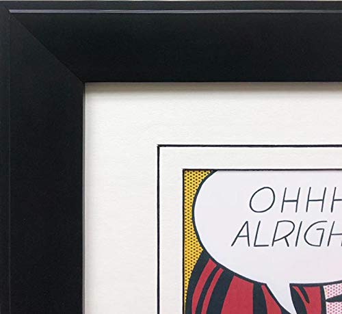 Roy Lichtenstein 'Ohhh Alright' Pop Art Framed Lithograph Print - 15.5x15.5 Inch Retro Wall Decor - Perfect for Living Room, Office & Art Gallery Display