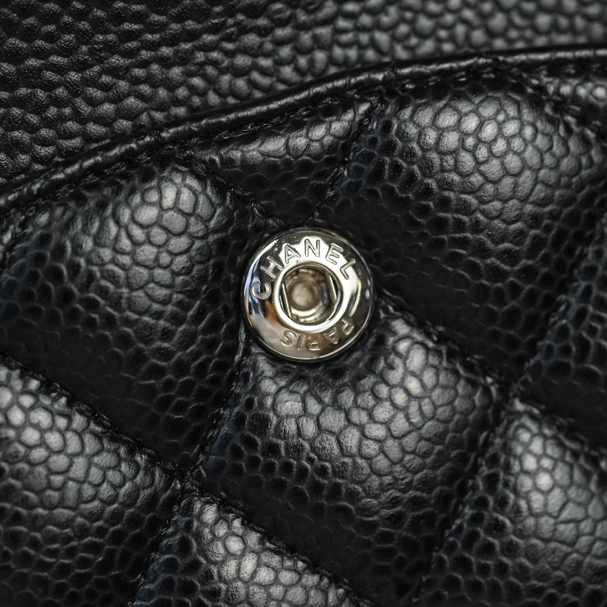 Chanel Classic Medium Double Flap Bag Black Caviar Leather with Silver Hardware - Luxury Shoulder Bag for Women, Perfect for Work, Evening Events & Special Occasions