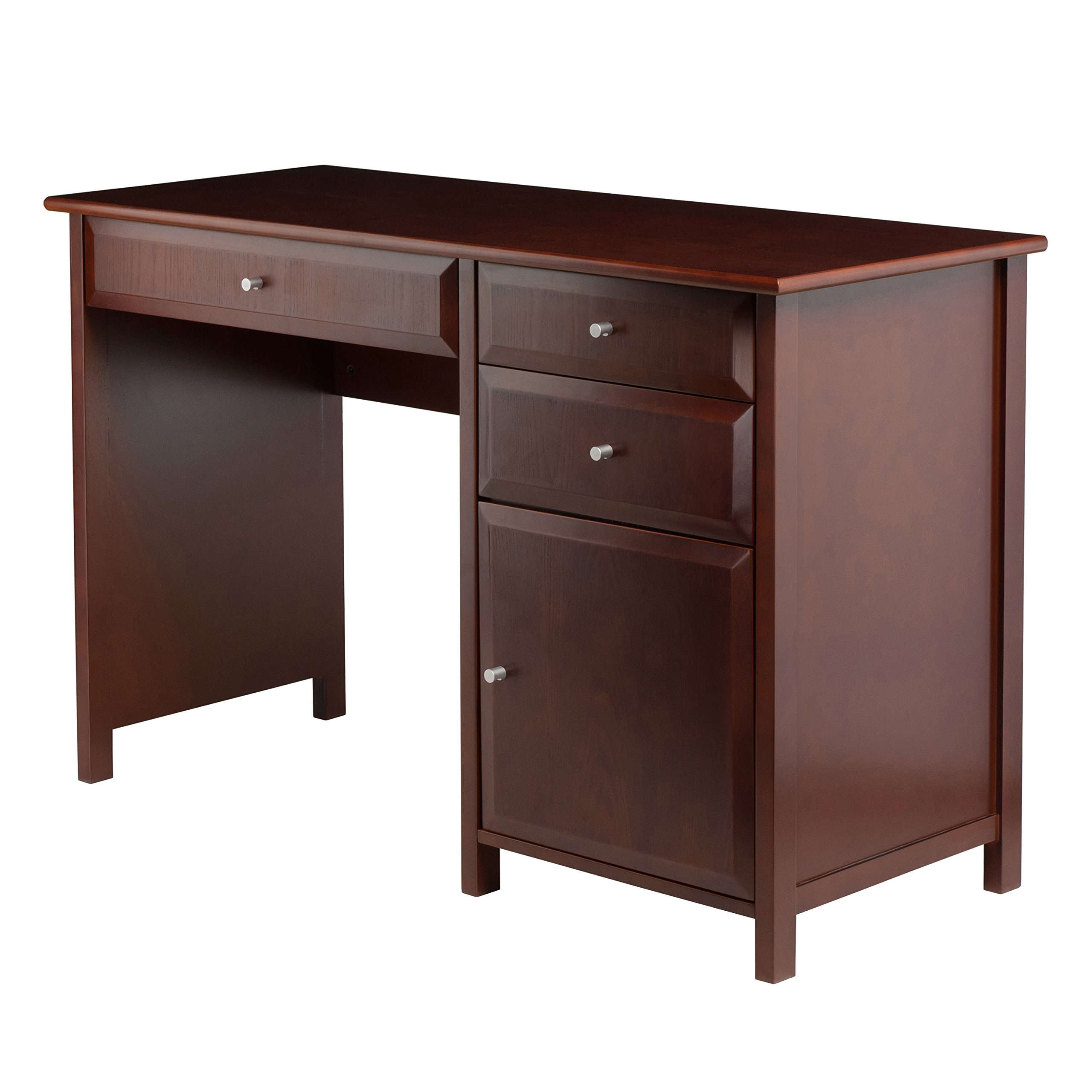 Winsome Delta Home Office Desk in Walnut Finish - Perfect for Remote Work & Small Spaces