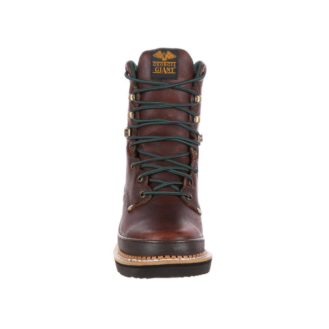 Georgia Giant 8 Steel Toe Work Boots for Men - Heavy Duty Safety Shoes with Slip & Oil Resistant Outsole - Ideal for Construction, Warehouse & Industrial Work