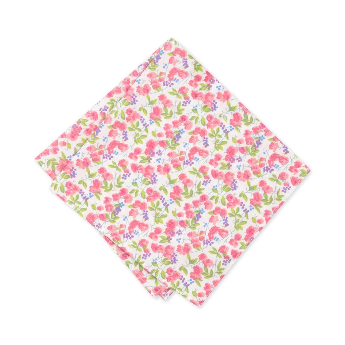 Bar III Men's Floral Pocket Square - Pink Silk Handkerchief for Suits & Tuxedos | Wedding, Prom & Formal Occasion Accessory