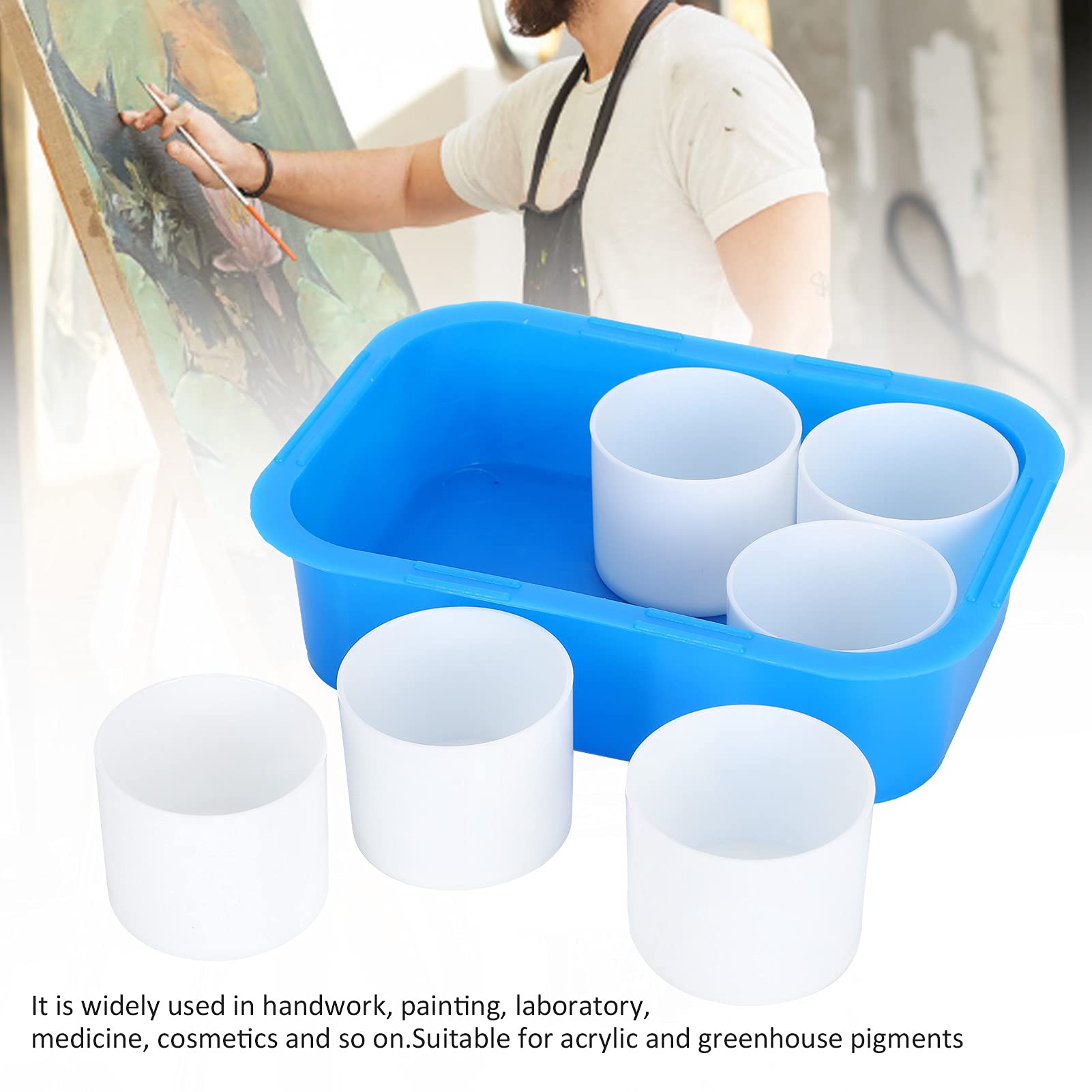 Leak-Proof Paint Mixing Cups - Washable Watercolor & Oil Painting Containers for Artists - Perfect for Gouache, Acrylics & Studio Use