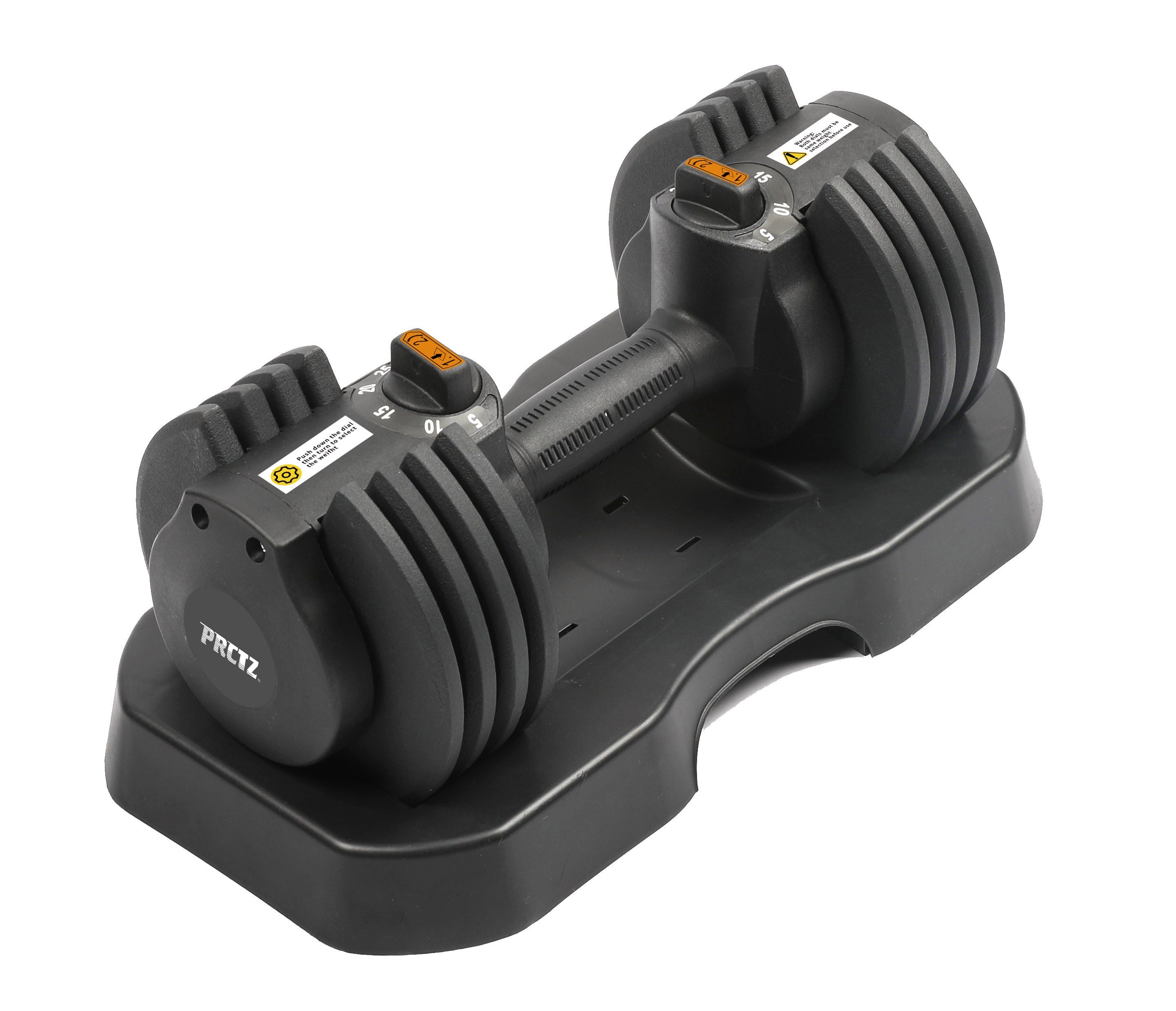 PRCTZ Adjustable Dumbbell 10-30 lbs, Quick Select Weight System - Home Gym Equipment for Strength Training & Workout