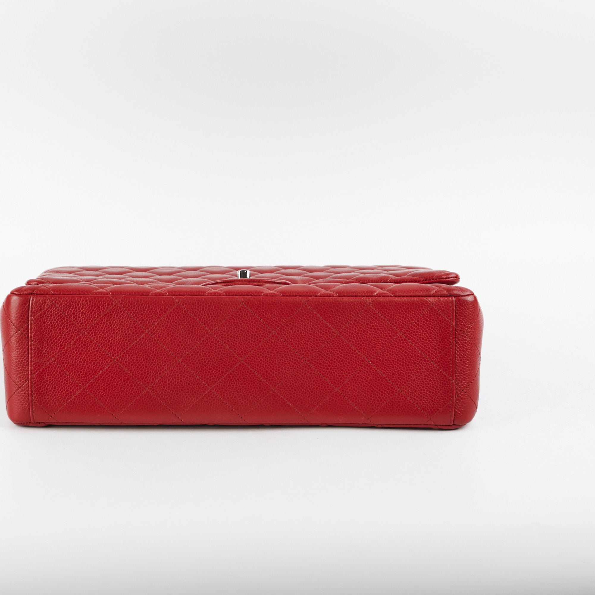 Chanel Maxi Caviar Classic Double Flap Bag in Red | Luxury Designer Handbag for Women | Perfect for Parties, Weddings & Special Occasions
