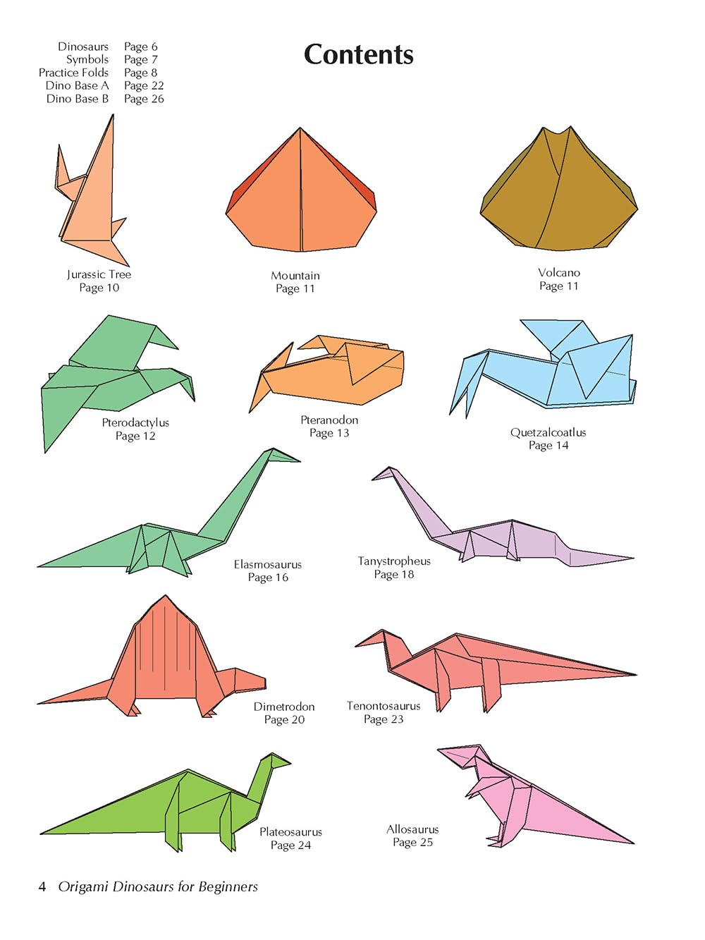 Origami Dinosaurs for Beginners - Easy Step-by-Step Paper Folding Kit for Kids & Adults | Creative DIY Craft Project for Home Decor, Party Favors & Educational Fun | Dover Crafts Origami & Papercrafts