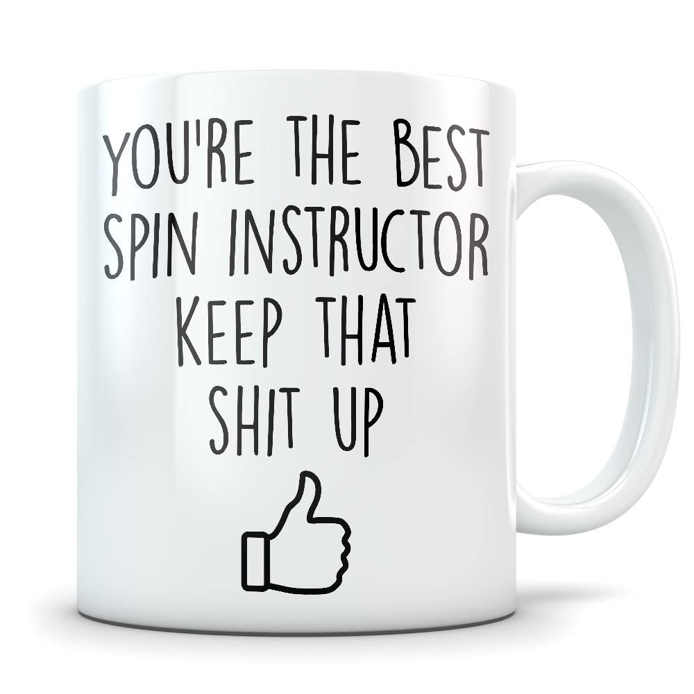 Best Spin Instructor Gift - Premium Spin Teacher Mug for Cycling Enthusiasts | Perfect for Indoor Cycling Classes, Workout Motivation & Fitness Trainer Appreciation