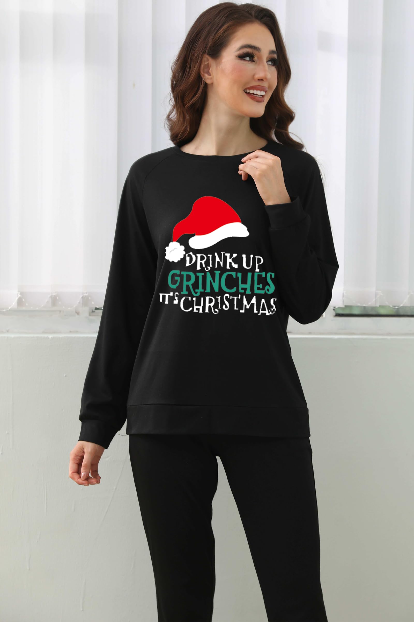 Women's Christmas Two-Piece Pajama Set - Cozy Lounge Wear with Joggers & Top - Perfect for Holiday Gifts, Family Matching Outfits & Winter Relaxation
