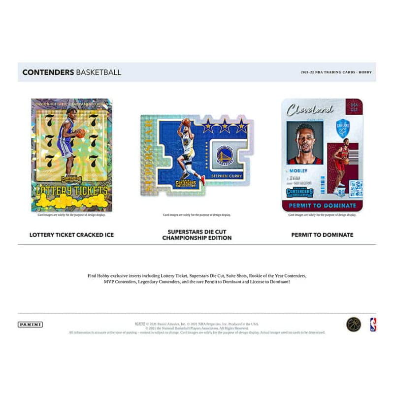 2021-22 Panini Contenders Basketball Hobby Box - 12 Packs (10 Cards Each) with 2 Autographs - NBA Trading Cards for Collectors & Fantasy Sports Fans - Perfect for Gifts, Investments & Game Nights
