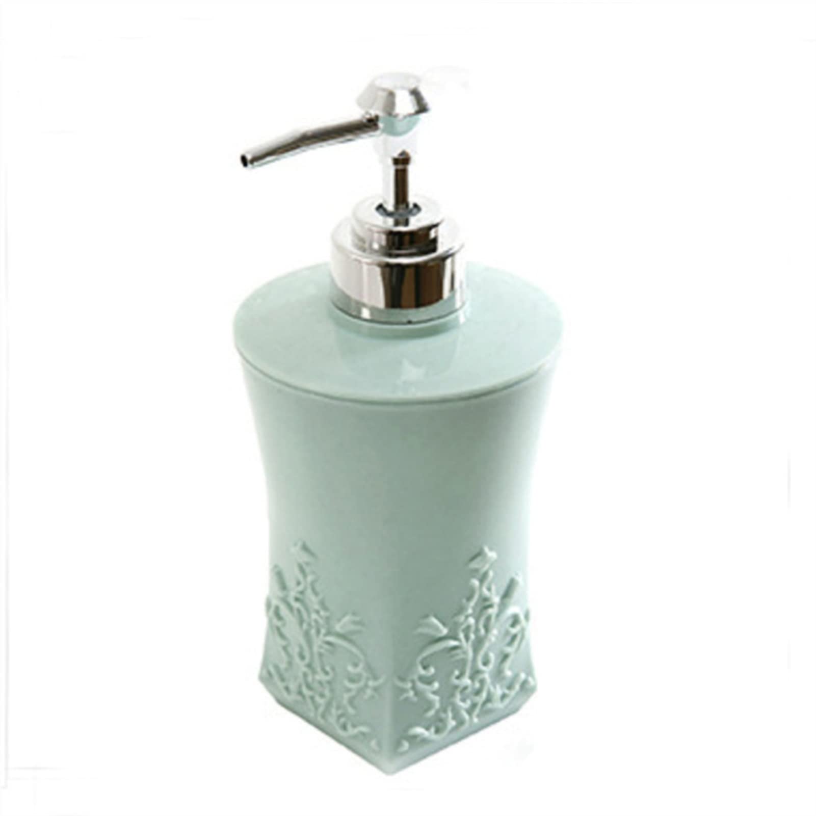 2022 Automatic Soap Dispenser 400ML - Carved Flower Design Pump Bottle for Liquid Soap, Lotion & Shampoo | Kitchen & Bathroom Essentials | Eco-Friendly Green Soap Container for Hand Washing, Dish Cleaning & Home Decor (Color: Green 2)
