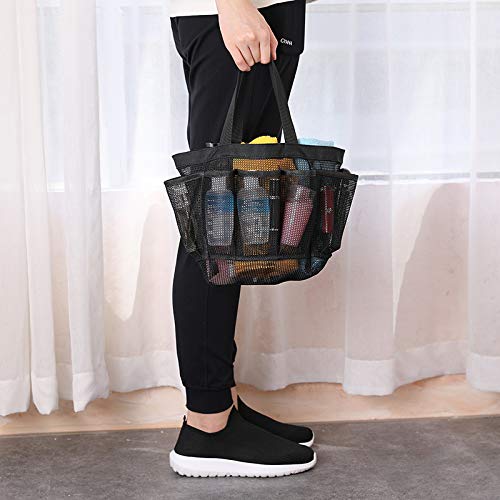 Women's Beach Bag with Multiple Pockets - Hanging Mesh Makeup Travel Organizer - Portable Multifunctional Swimming Tote for Pool, Vacation & Gym