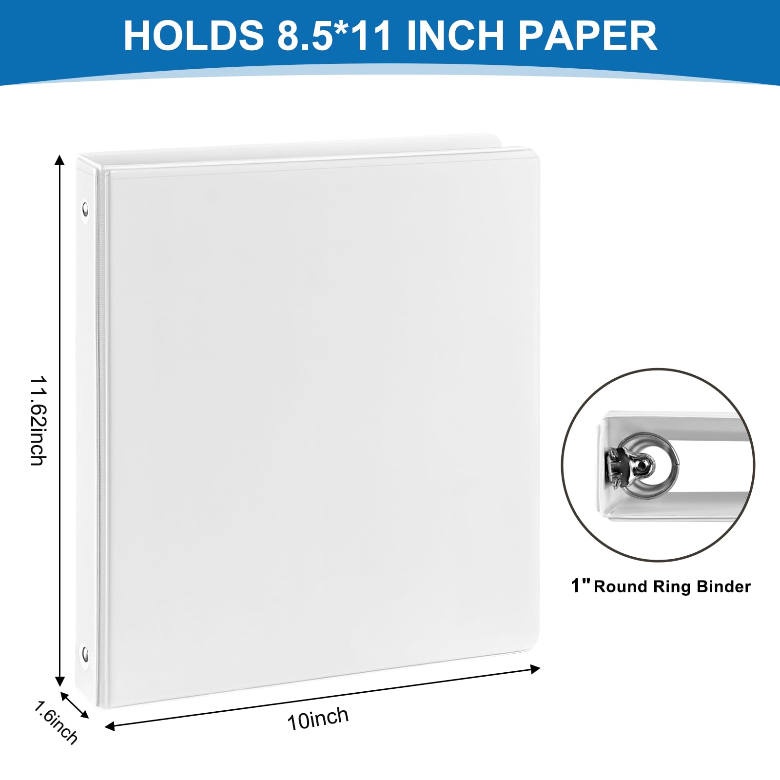 1 Inch 3-Ring Binder with Clear View Cover - 1