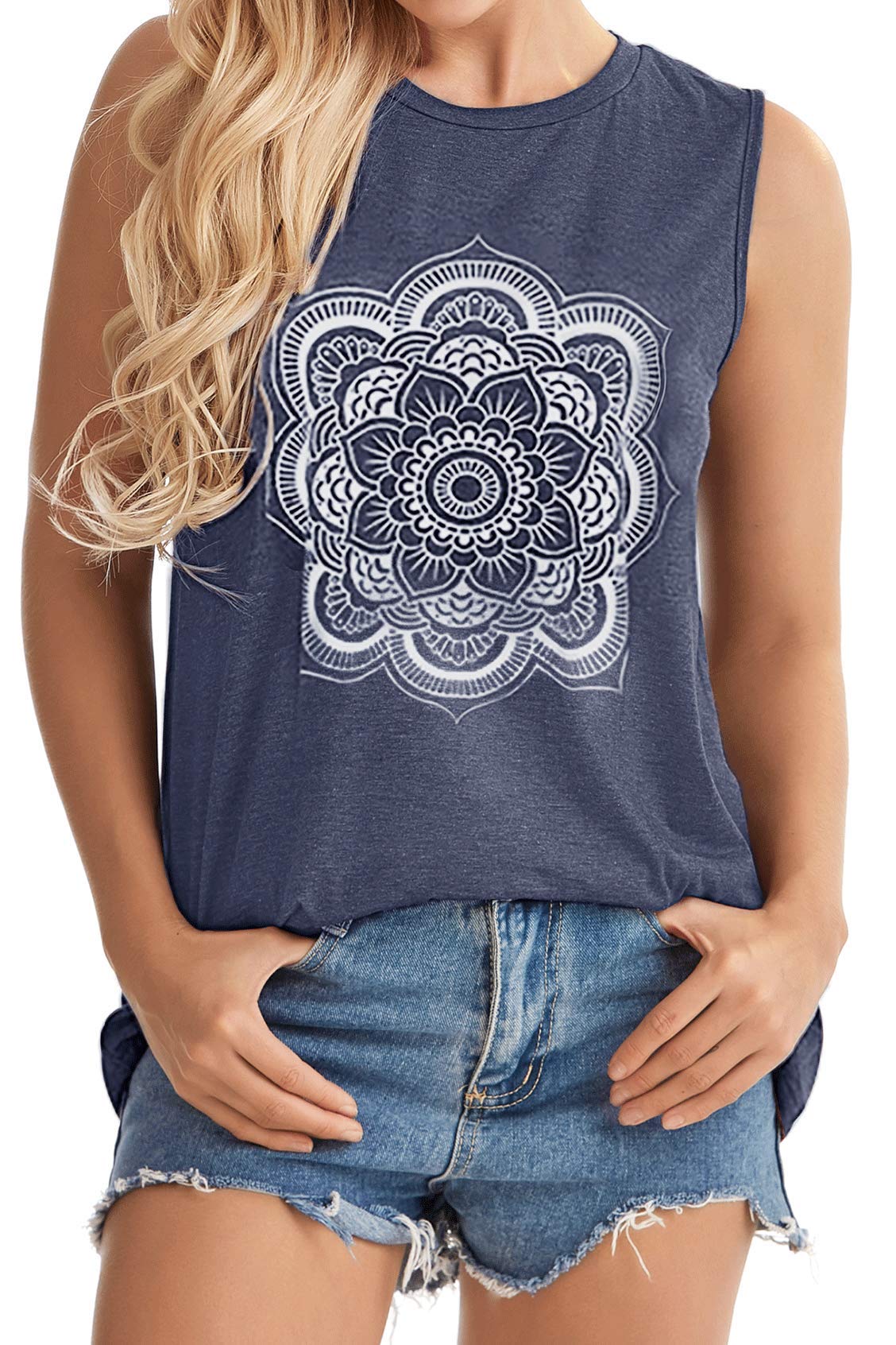 Women's Sleeveless Loose Tank Tops - Summer Casual Tunic Blouses & T-Shirts for Beach, Yoga, and Everyday Wear