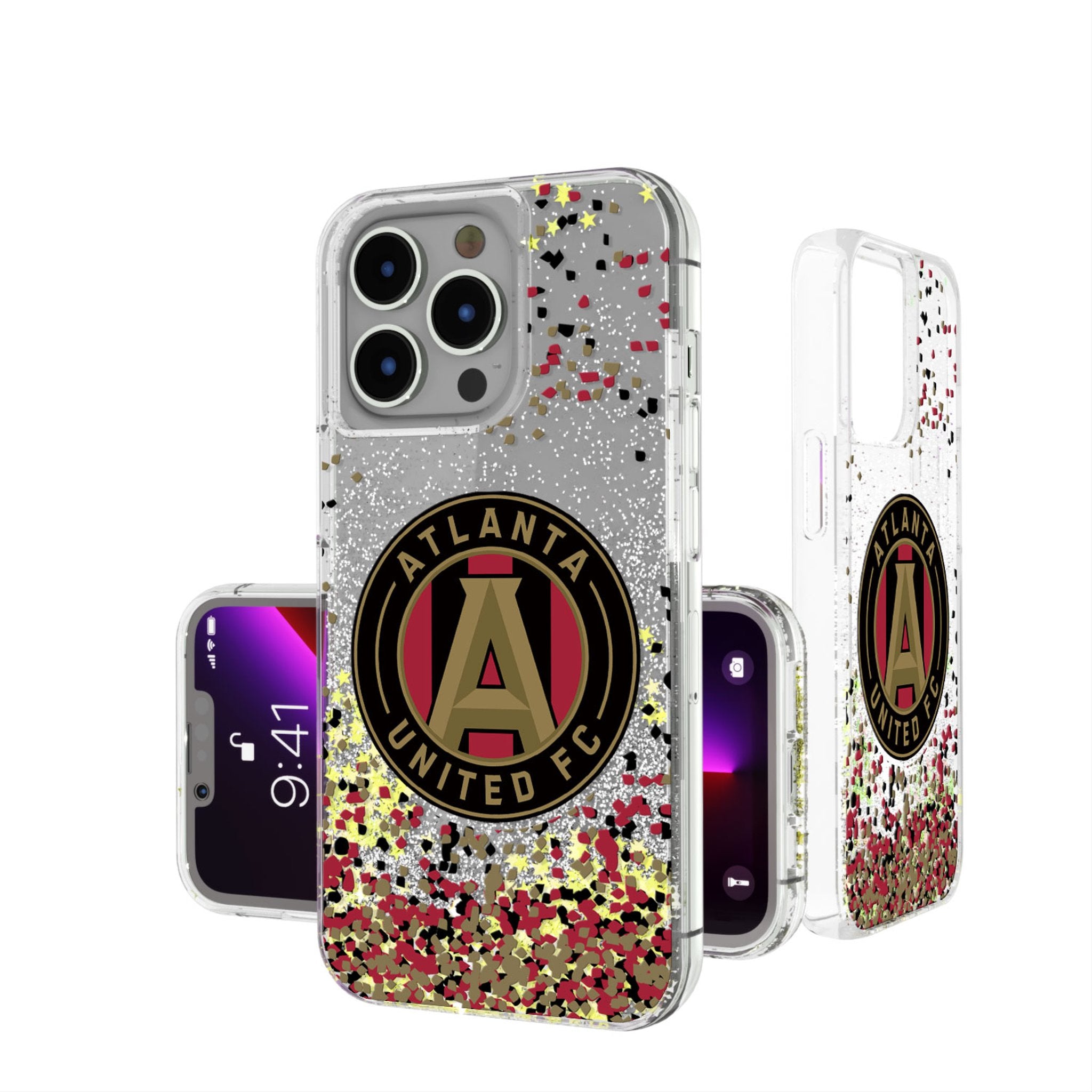 Atlanta United FC Glitter Confetti Phone Case - Durable Protective Cover for iPhone & Samsung - Perfect for Fans, Gameday & Celebrations