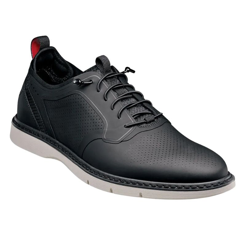 Men's Synchro Plain Toe Elastic Lace Shoes - Comfortable Slip-On Sneakers for Walking, Running & Casual Wear