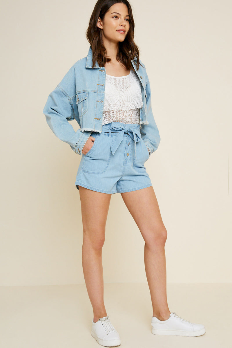 Women's High Waist Belted Paperbag Shorts - Casual Summer Shorts for Women, Perfect for Beach, Travel & Everyday Wear