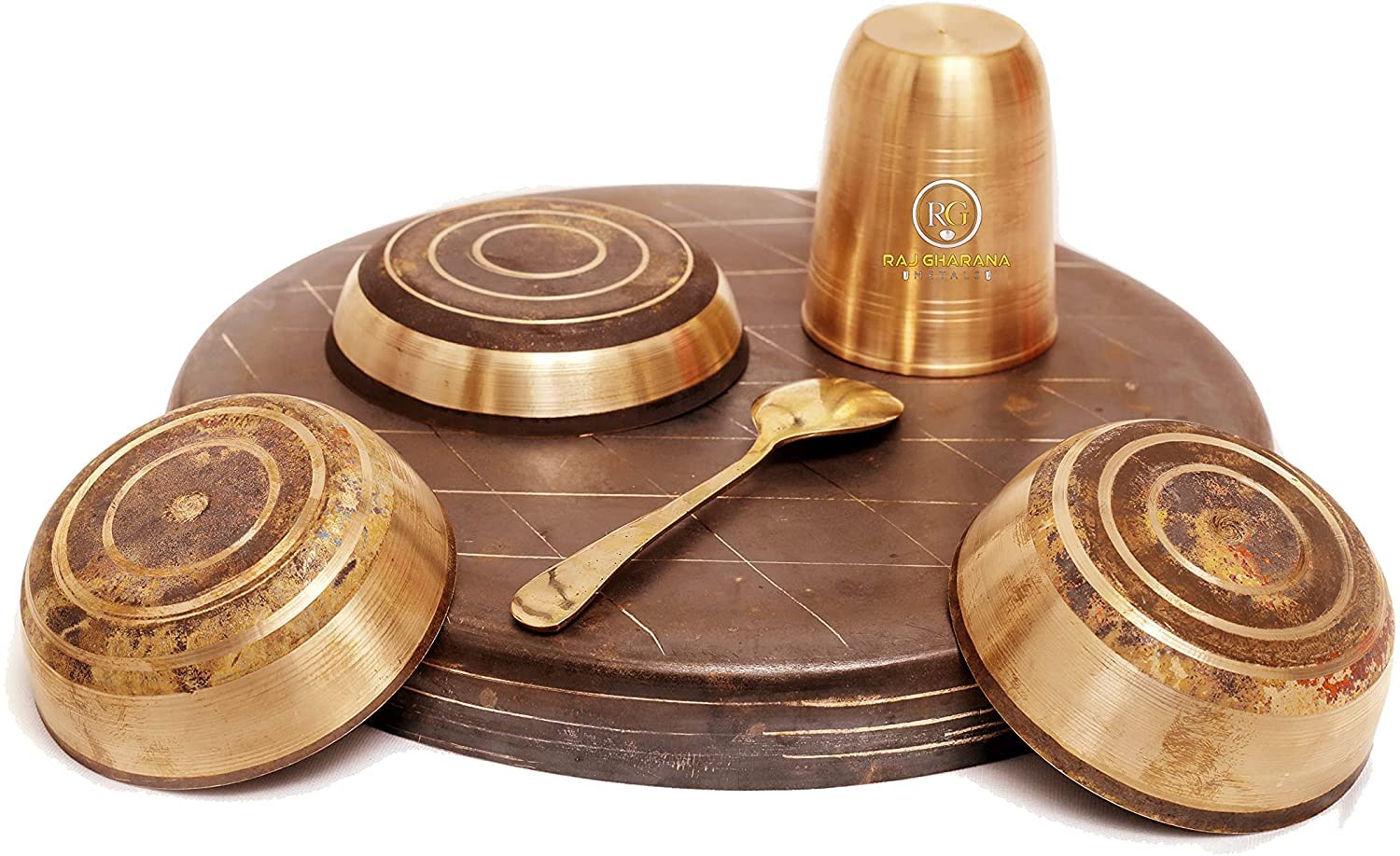 Authentic Bronze Kansa Set for Ayurvedic Facial Massage & Skincare – Perfect for Spa, Home Relaxation, and Self-Care Rituals