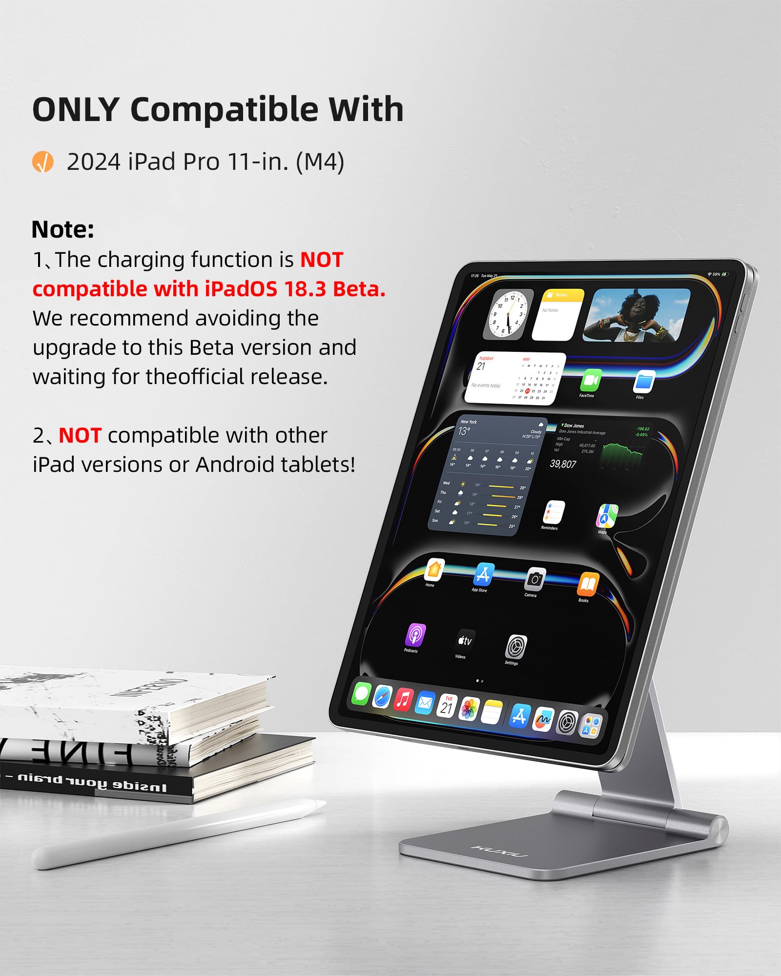 KU XIU Magnetic Wireless Charging Stand for iPad Pro 11